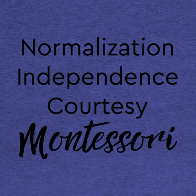 Normalization Independence Courtesy Montessori (black text) by The Natural Homeschool